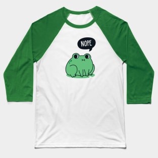 Nope Frog Baseball T-Shirt